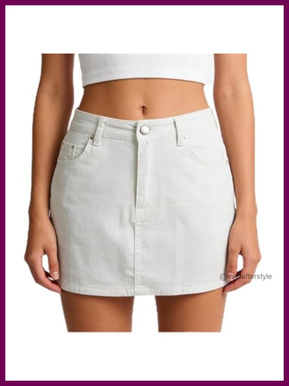 Low Waist Denim Mini Skirt Stretch Jean Skirt with Pockets